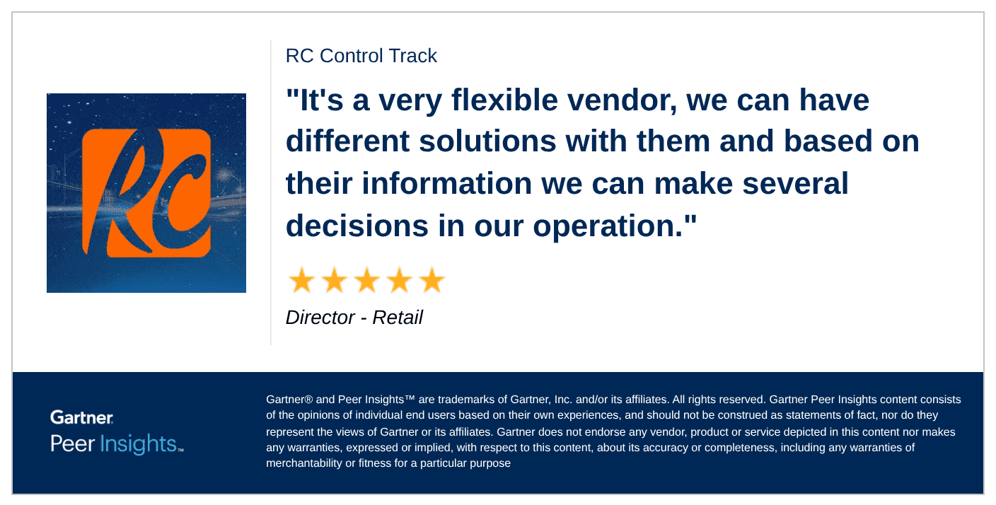 Testimonio de director de retail en Gartner Peer Insights sobre soluciones logísticas de Recurso Confiable
