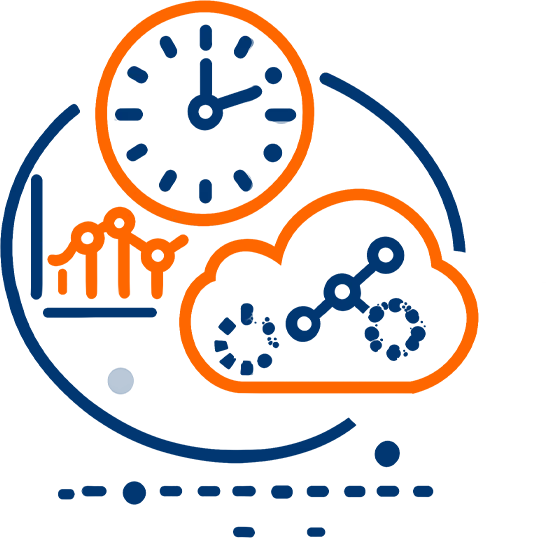 Ícono de Plataformas tecnológicas con visibilidad logística en tiempo real eficiente de Recurso Confiable